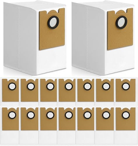 Paquete de 16 bolsas de polvo M2 Plus compatibles con Lefant M2 Pro M2S Pro M2 Plus Robot Bolsas de vacío 2.6L de gran capacidad Bolsas resistentes