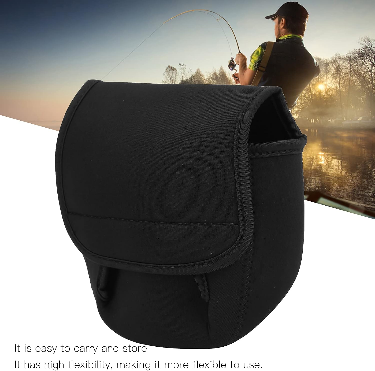 Fishing Reel Case, Soft Impact- Protective Cover with Anti-Collision Design, Durable Travel Storage Bag for Reel Protection, Fishing Gear Organizer, Lightweight and Compact for Fishing Trips, Boat