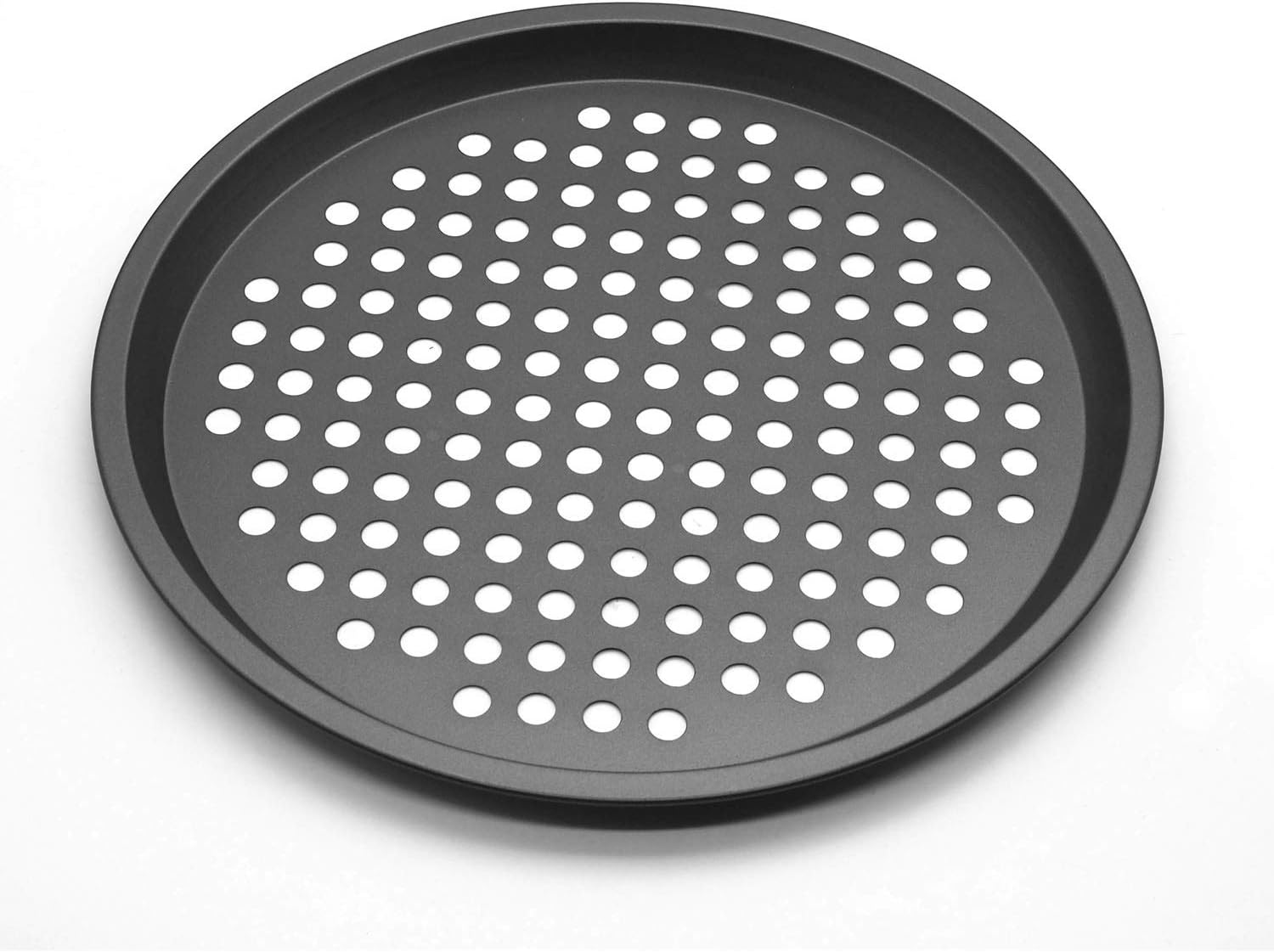 HYTK Pizza Pan with Holes Crisper Perforated Pie Baking Pan Nonstick Carbon Steel