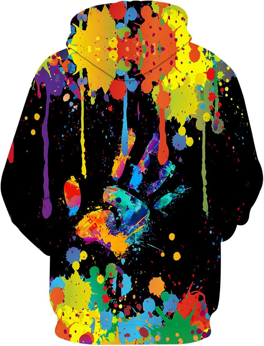 Neemanndy Unisex Colorful Graphic Hoodies 3D Print Cool Sweatshirt Cool Design with Pocket for Men and Women image 2