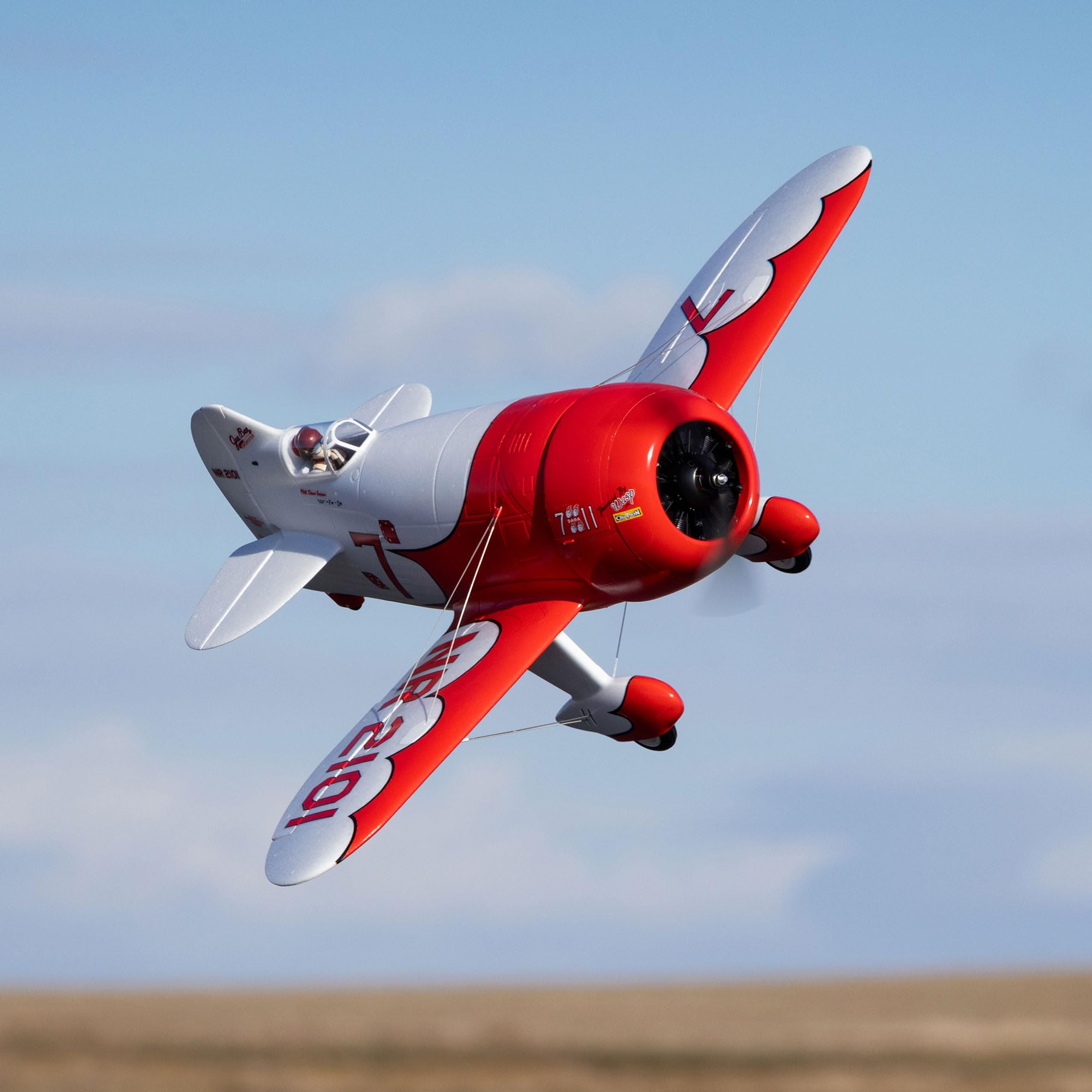 E-flite RC Flugzeug Gee Bee R-2 1,0 m BNF Basic (Sender, Akku und Ladegerät NICHT im Lieferumfang enthalten) mit AS3X+ und Safe Select, EFL020550