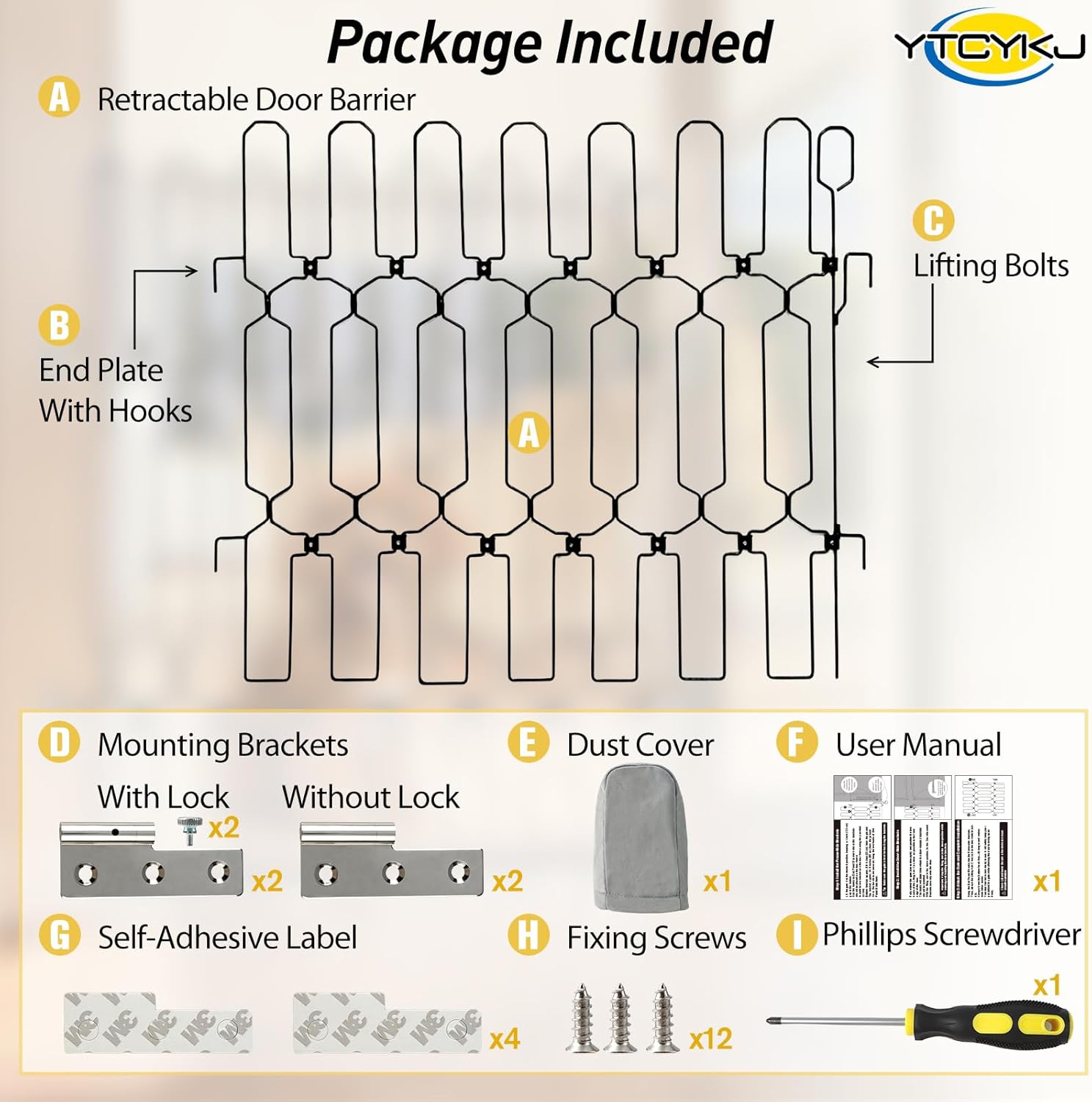 Retractable Pet Gate for Front Door - 35.4" Extra Wide, 30.7" Tall Heavy Duty Metal Retractable Door Barrier, Easy Install Safety Dog Gate for Front Door, RVs to Prevent Dogs from Dashing Out