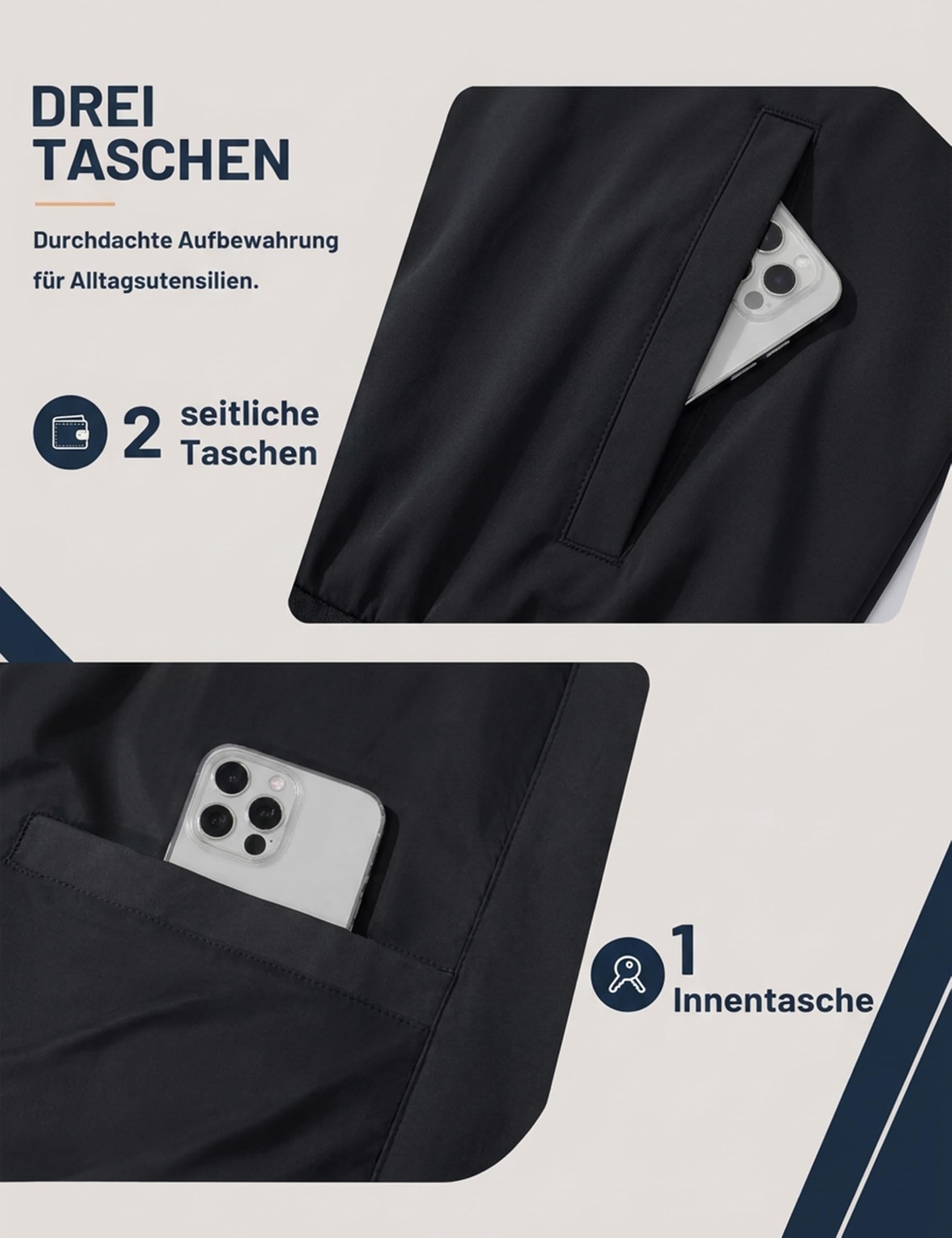 TACVASEN Bomberjacke Herren Übergangsjacke Blouson leicht Herbst College | Wasserabweisend,Winddicht,Fliegerjacke,Pilotenjacke Herren,Frühling,Dünne,Leicht,Sportjacke,Herbst,Polyster