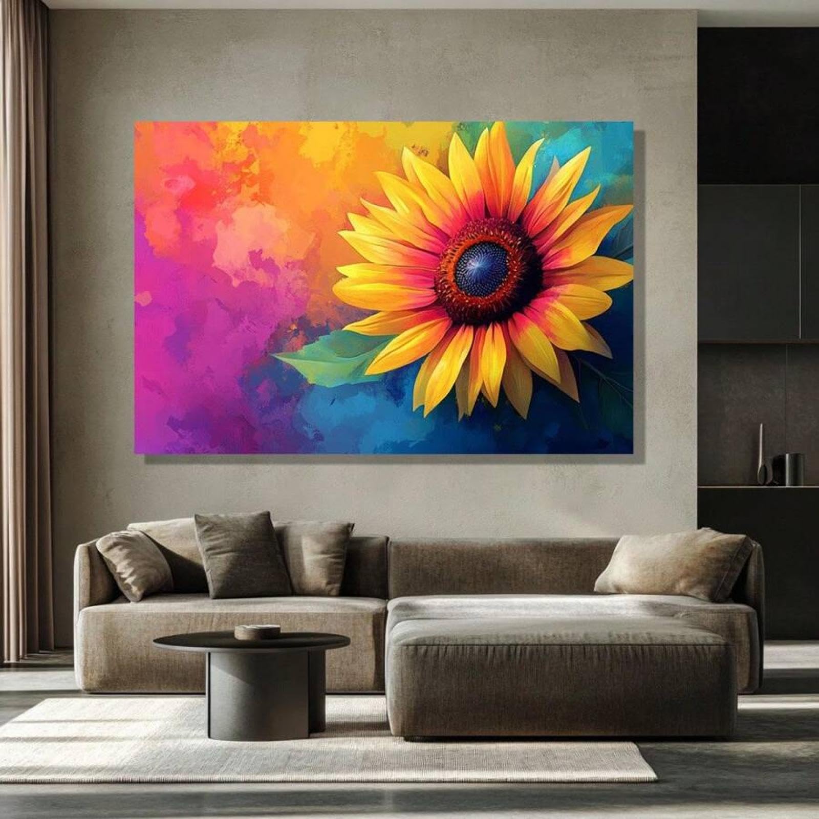 Toile florale de tournesol esthétique pour réchauffer l'atmosphère intérieure - 8