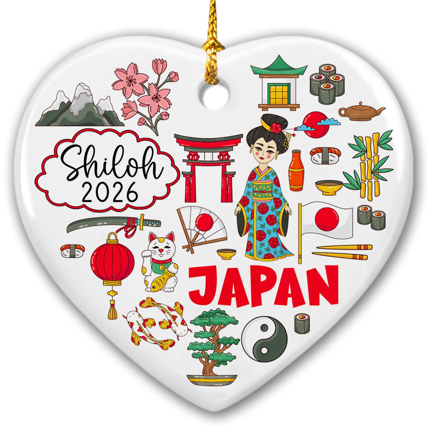 Amazon.com: Personalized Travel Landmark Ceramic Christmas