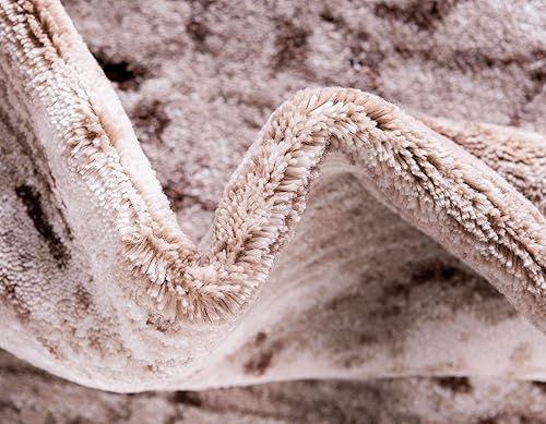 Miniatura 7 de Unique Loom Rushmore Collection - Alfombra de área con textura en tono blanco y diseño tradicional clásico, 3 pies x 9 pies 10 pulgadas, marrón