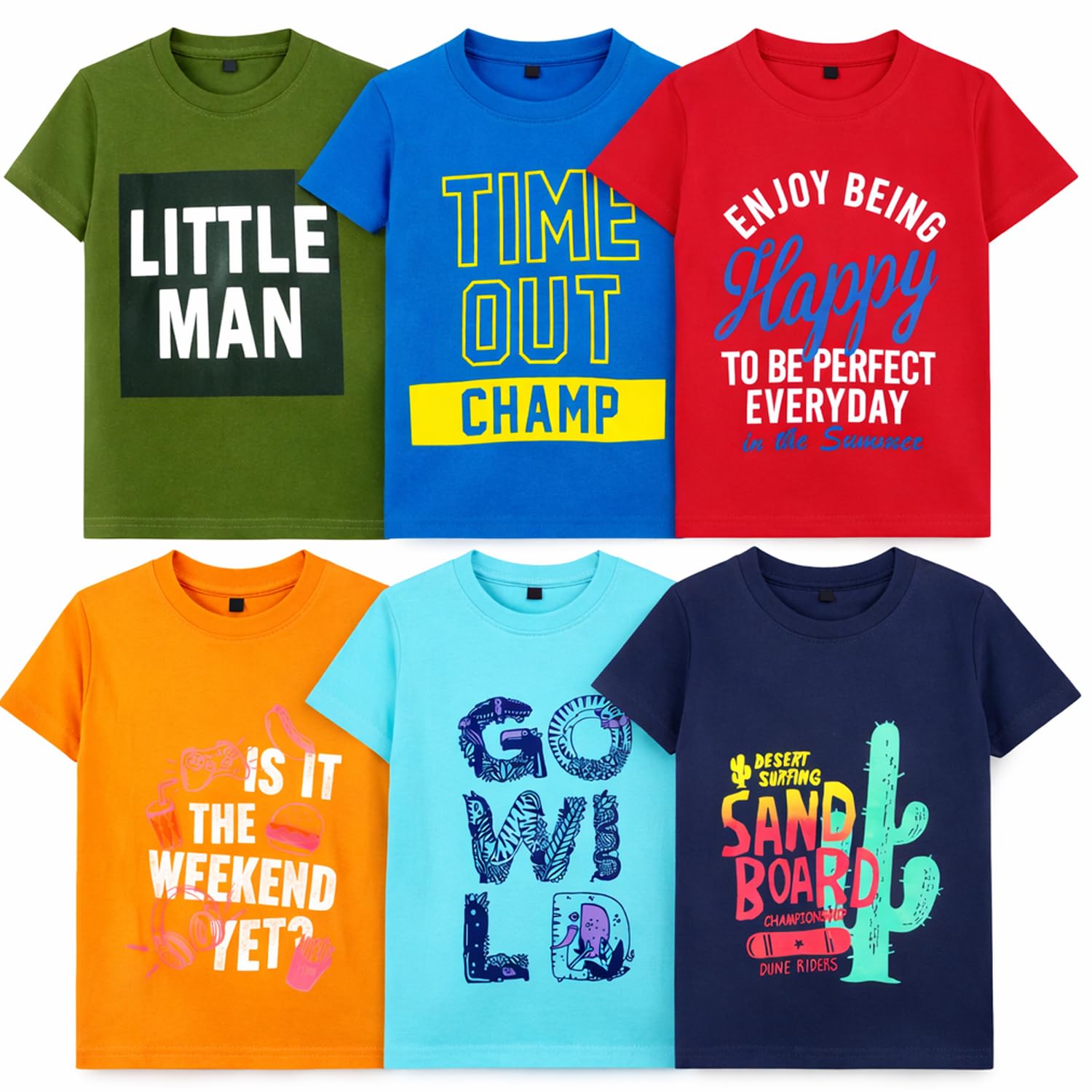 T2F Boy's Cotton Printed Regular Fit T-Shirt (Pack of 6) - Review, Price and Buying Guide