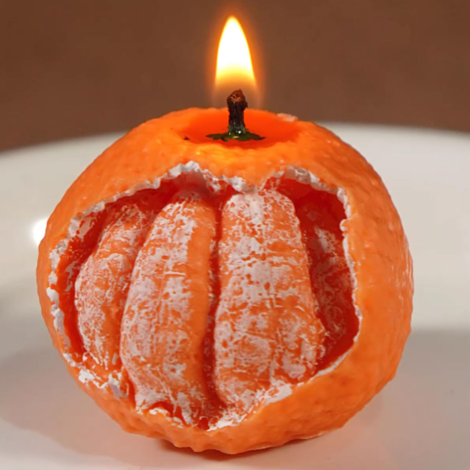 Candele di cera di soia e cera d'api Candela profumata riutilizzabile creativa arancione for vacanze in casa, relax e spa