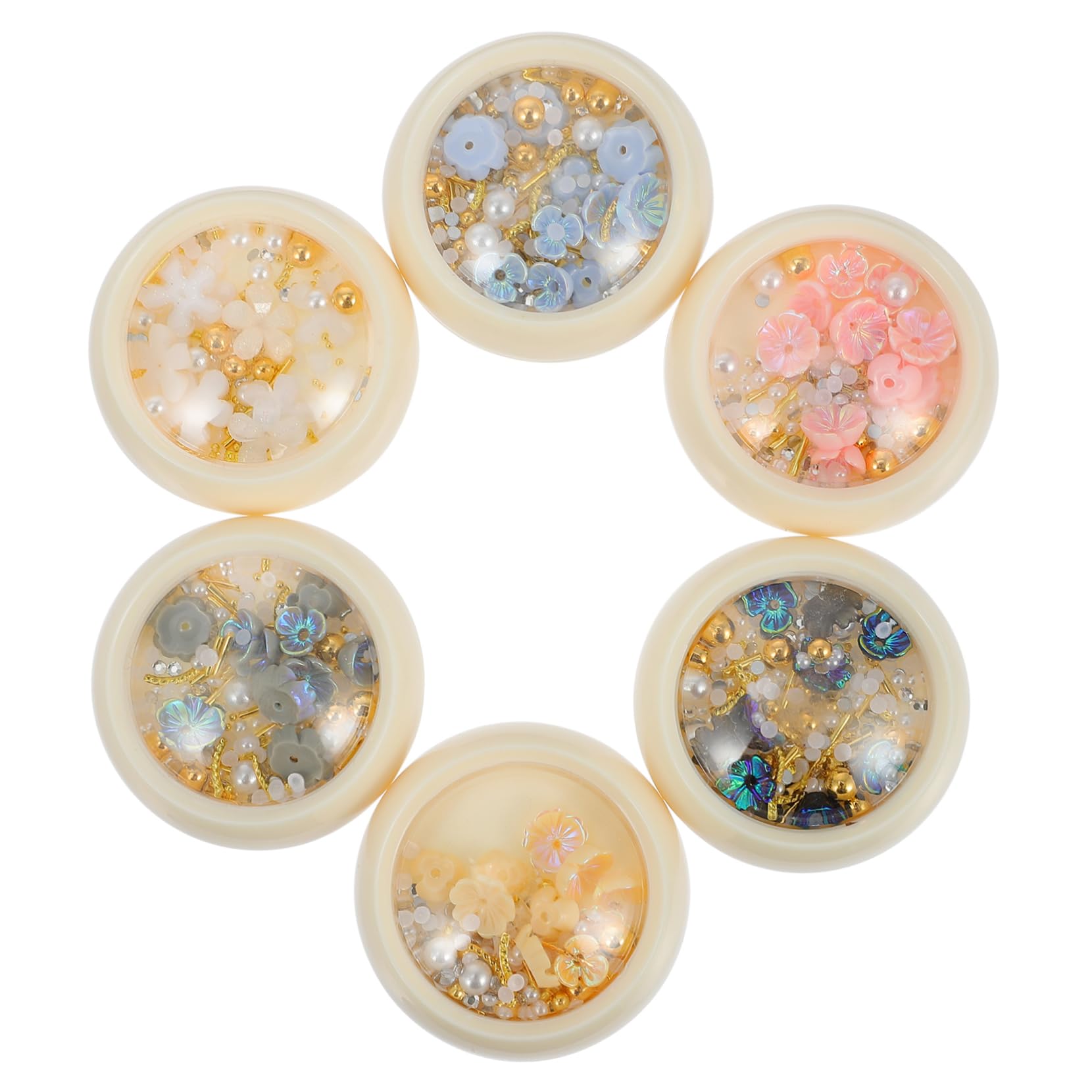 2 Set Decorazioni Per Unghie Resina Charm Per Nail Art Per Manicure E Decorazioni Te Per Casa E Salone 6 Scatole*2