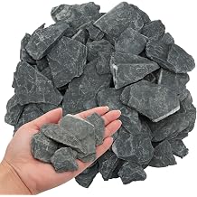 VOKOY 2.5lb Natural Slate Stone, Aquarium Rocks Decoration Aquascaping Stone Landscaping Model for Fish Tank Decor Terrariums Paludariums Reptile Enclosures Gardens, 1-2 inches