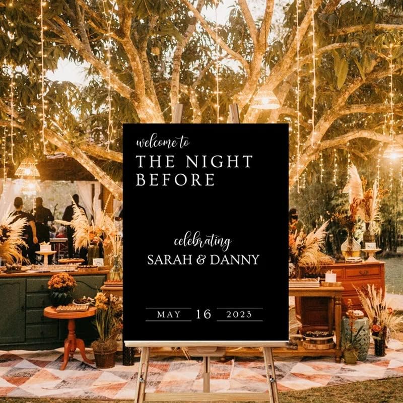 The Night Before Welcome Sign - Personalized Plastic Sign