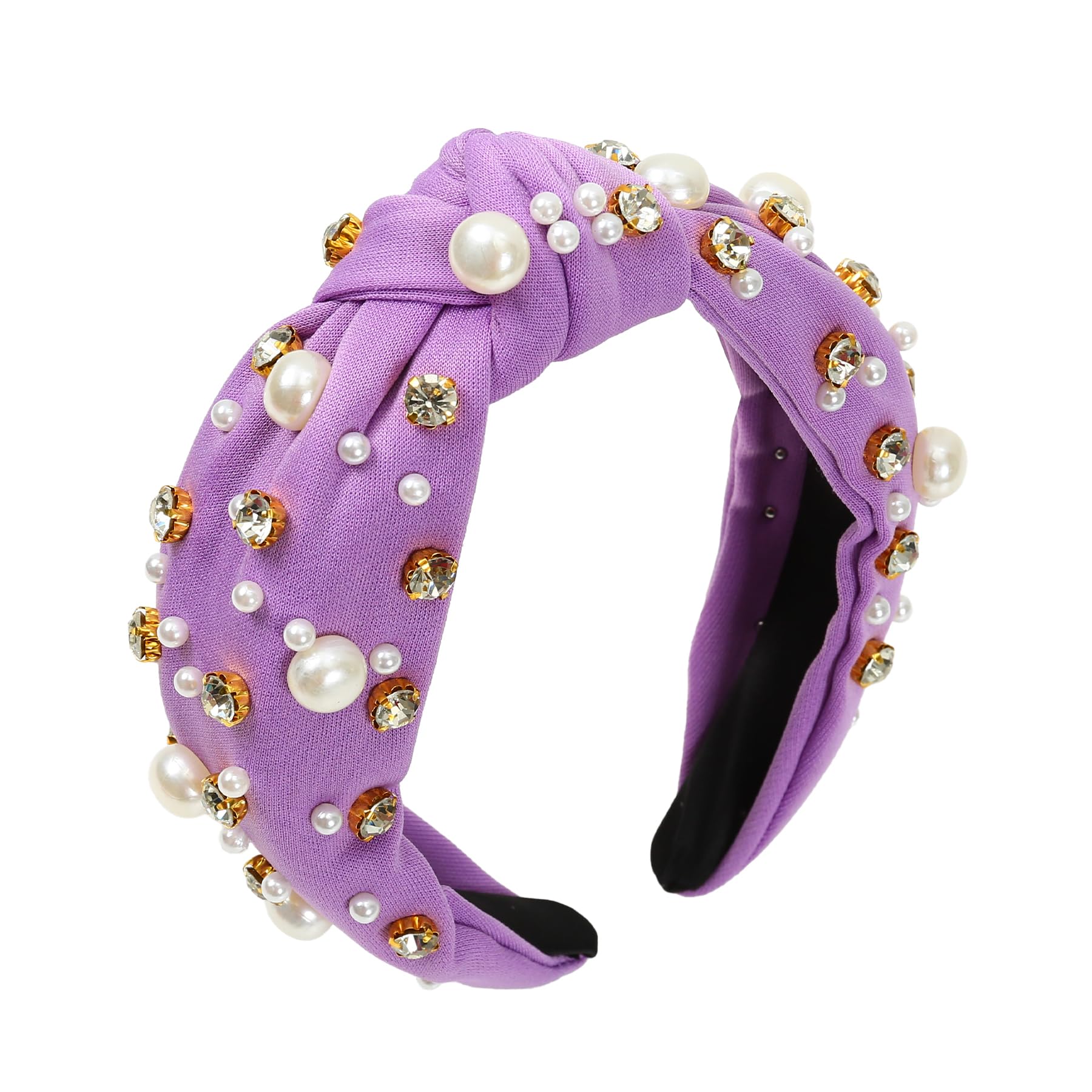 Purple Headband, Purple Hair Accessories, Pearl Hair Accessories, Purple Fascinator