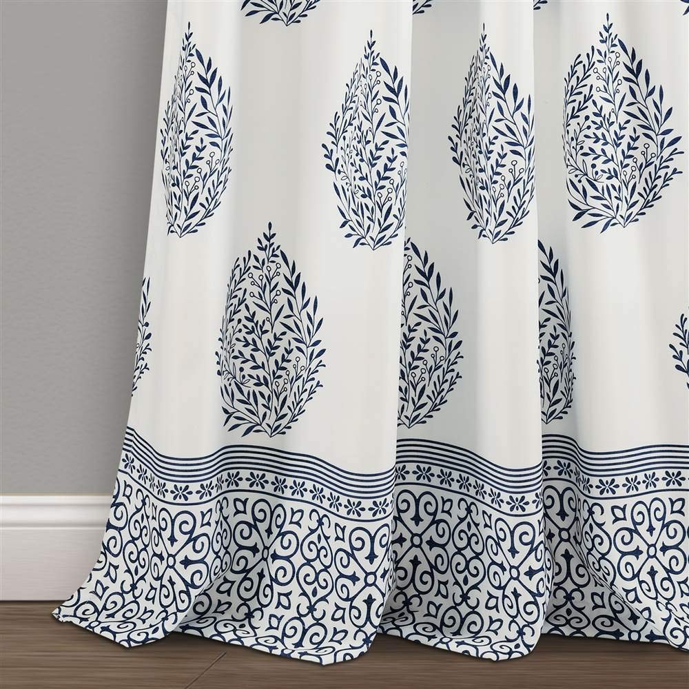 Lush Decor, Paire de Rideaux occultants en Forme de Larme - Bleu Marine - 241,3 x 132,1 cm