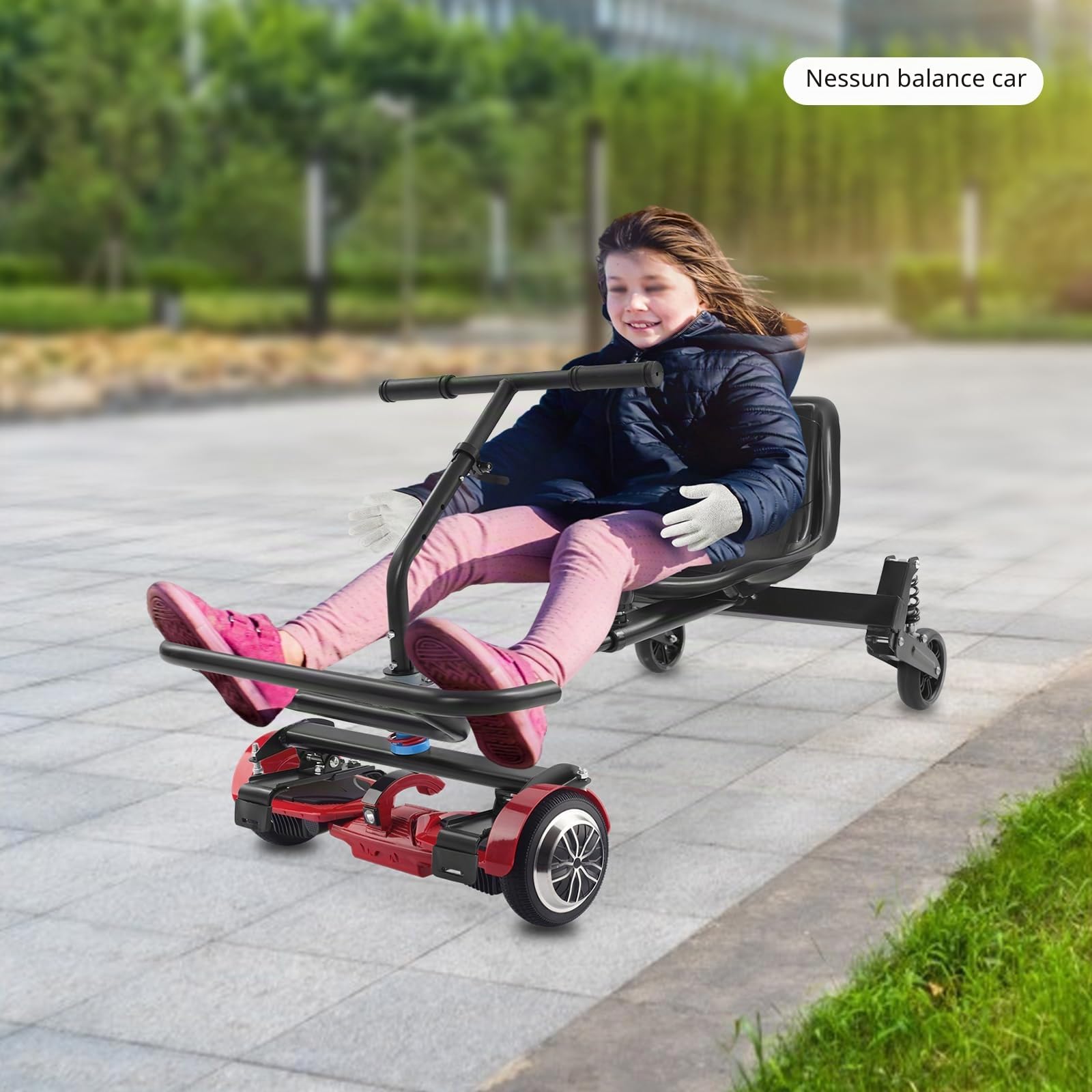 Cavalletto regolabile per scooter autobilanciante, sedile Hoverboard, regolabile per scooter autobilancianti con lunghezze di 6,5", 8" e 10" (nero)