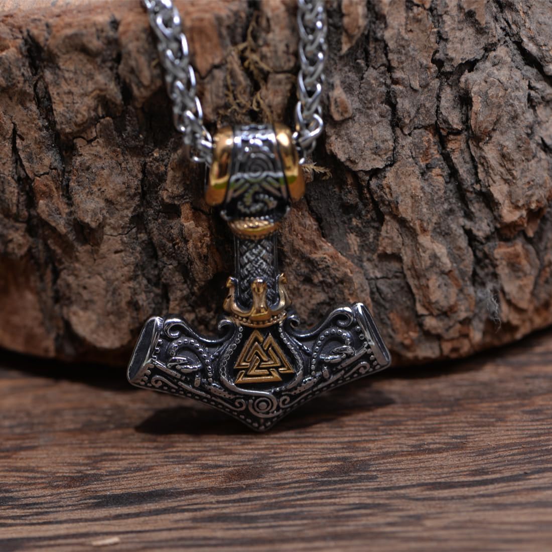Norse Viking Thor Hammer Necklace Mjolnir Necklace for Men Talisman Jewelry - Image 3