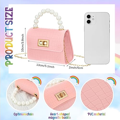 Vista 2 de Cunno Monedero pequeño para niñas pequeñas, lindo bolso cruzado con solapa de princesa con gafas de sol de flores