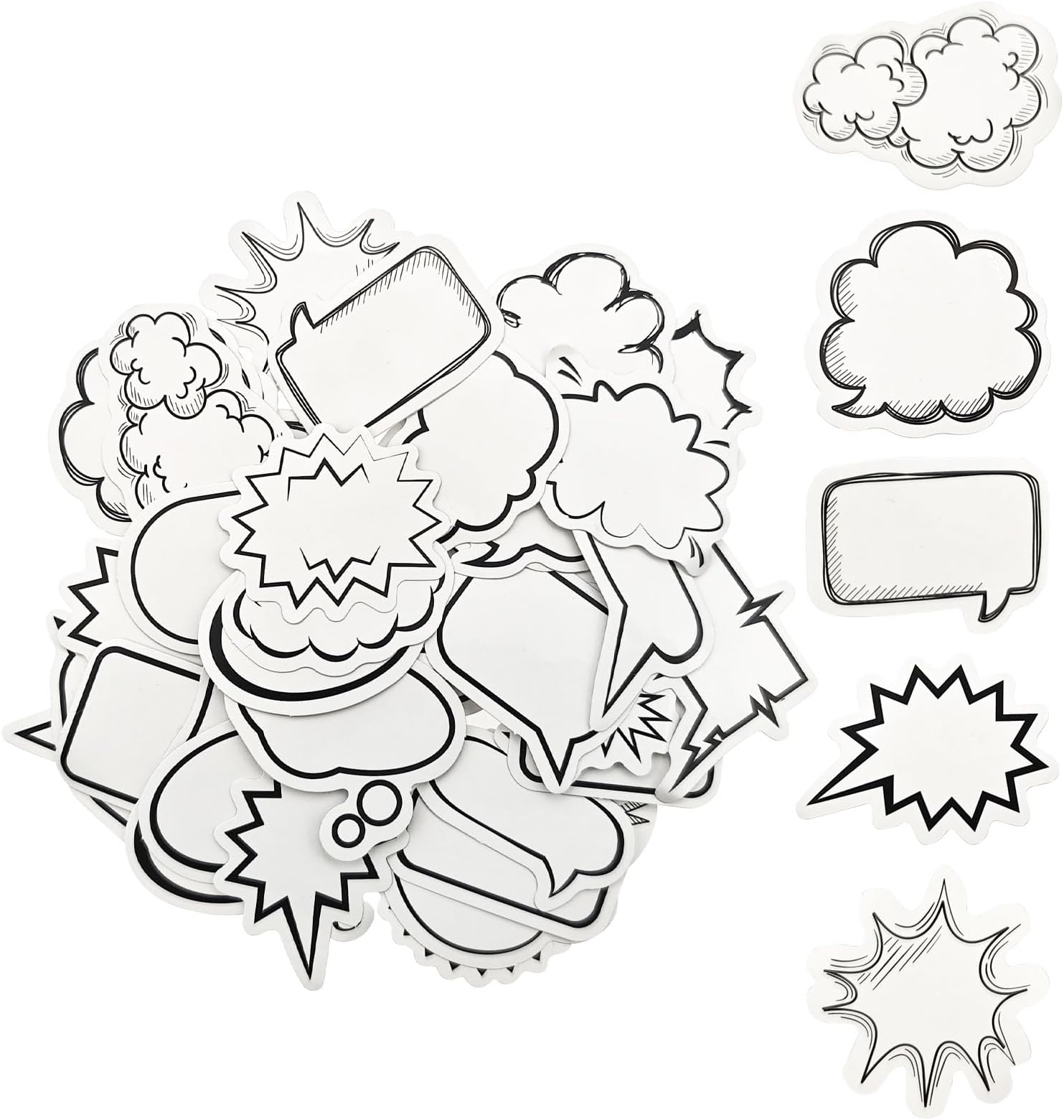 Amazon.com : Amabro 90PCS Adhesive Dialog Box Paper Stickers Name Tag ...