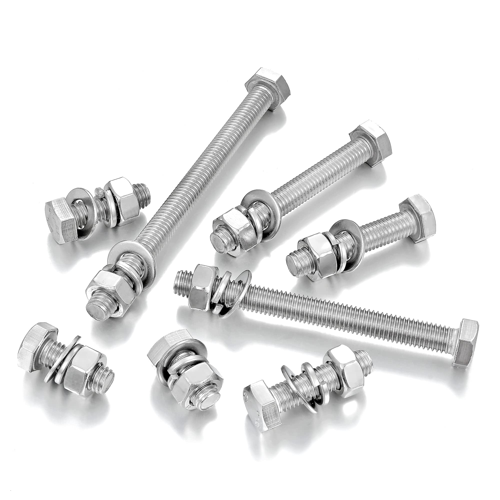 340-Piece M3 Phillips Pan Head Screw And Nut Assortment Kit – 304 Stainless Steel, Full Thread, 9 Sizes, With Storage Case