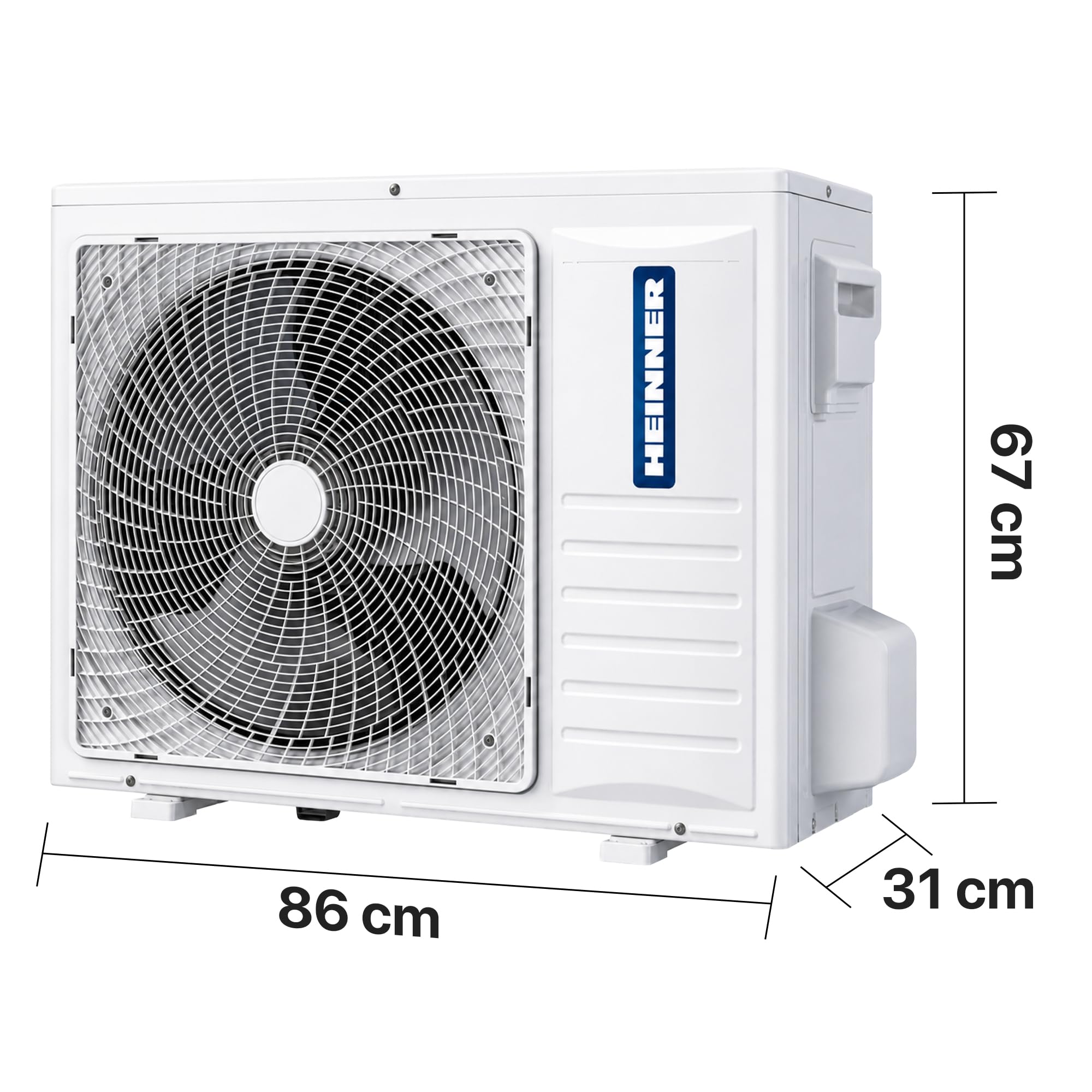 HACMS Multisplit Klimaanlage Split 24000 BTU Set mit 3 Innengeräten (2x 9000 + 1x 12000 BTU) – Inverter Klimagerät mit Wärmepumpe – Heizen & Kühlen – A++ – R32 – Leise Split Klimaanlage für 3 Räume