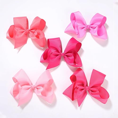 Miniatura 2 de Lazos para el pelo para niñas, 10 clips de lazos para niñas pequeñas, pinzas de cocodrilo para cinta de grogrén negro, accesorios para el cabello