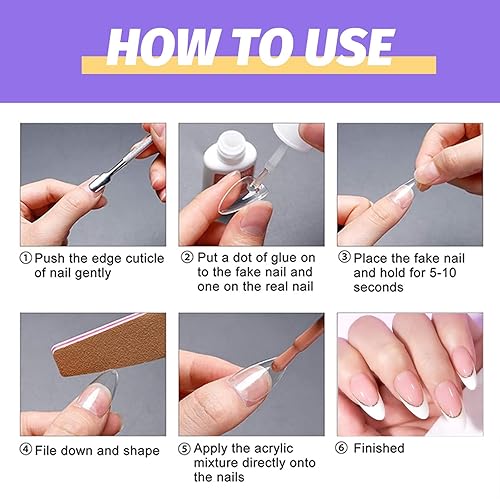 Miniatura 5 de 240 puntas de uñas de almendra medianas, uñas de almendra preformadas medio mate, uñas postizas de gel para extensiones de uñas para el hogar,