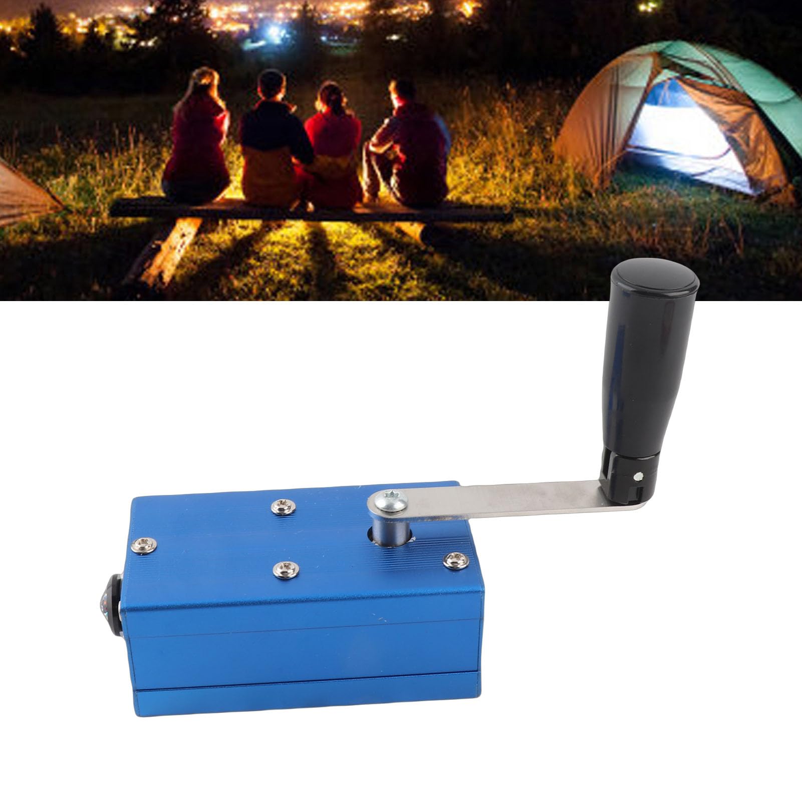 Generatore a manovella con lampada COB USB portatile di emergenza per alimentatore di emergenza da viaggio in campeggio all'aperto