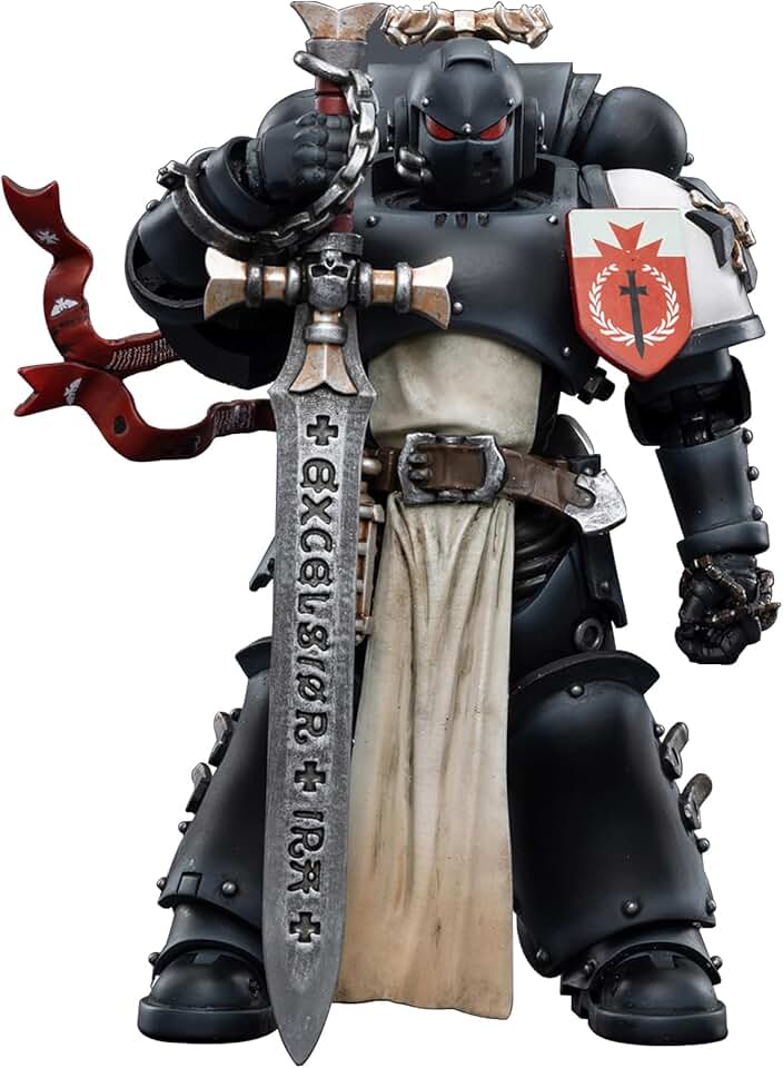 JOYTOY Warhammer 40k Black Templars, Black Templars The Emperors Champion Rolantus 1/18 Action Figure, Dedicated to You Who Love Collecting