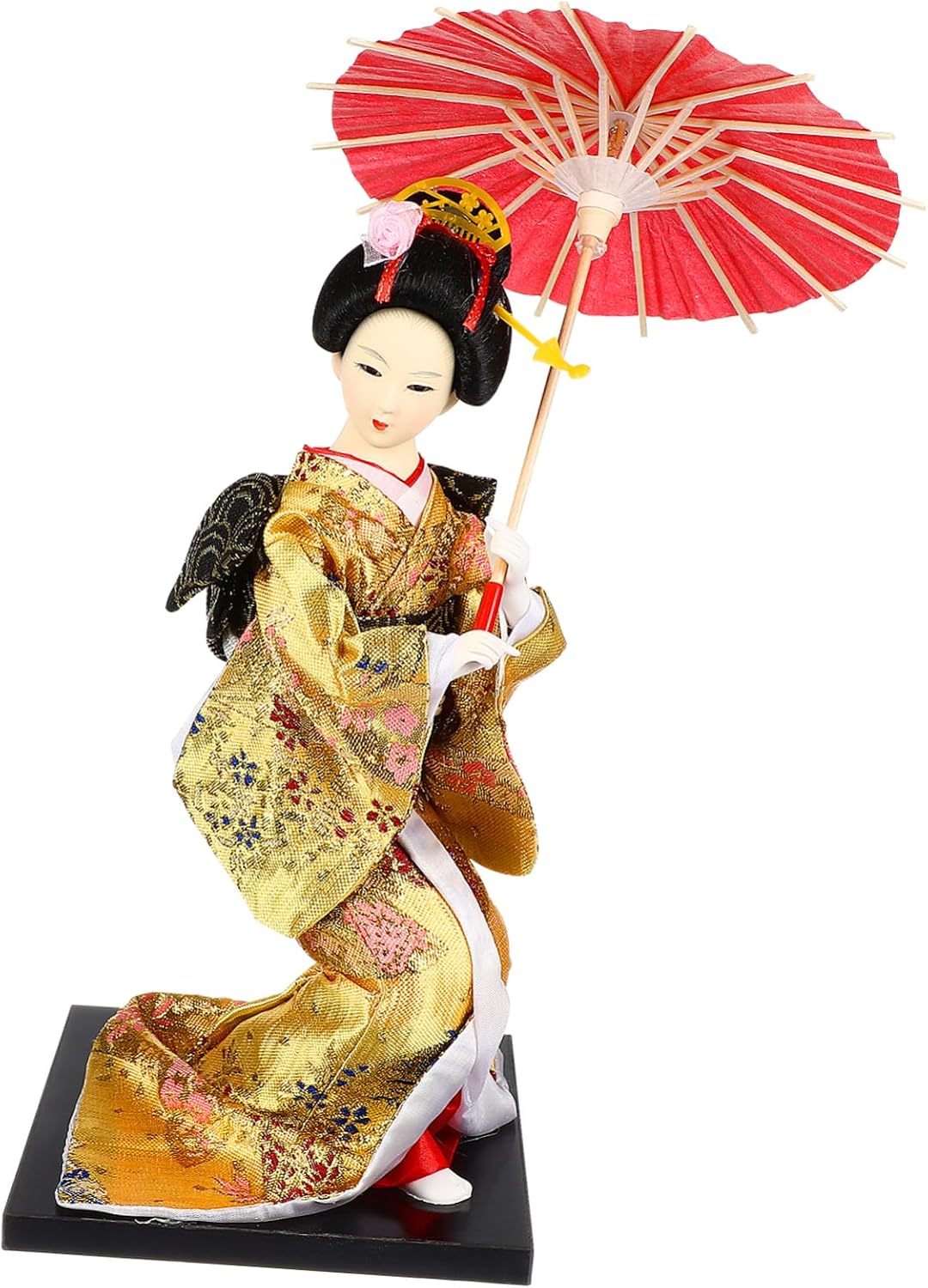 Levemolo 1pc Japanese Doll Ornament Traditional Kimono Decor for Home Lightweight Figurine Unique Asian Decoration for Living Room Random Headpiece