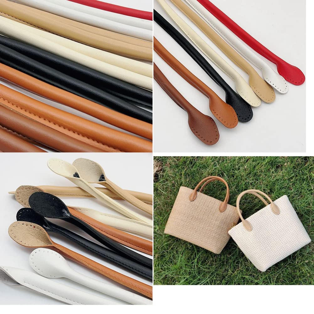 Tasgrepen, leer, 4 stuks, 61 cm, leren tasriemen, handtas handgrepen, riemen voor schoudertas, leren riem voor tassen, tasbeugel, leer voor doe-het-zelf tas, accessoires en vervanging van tassenriemen