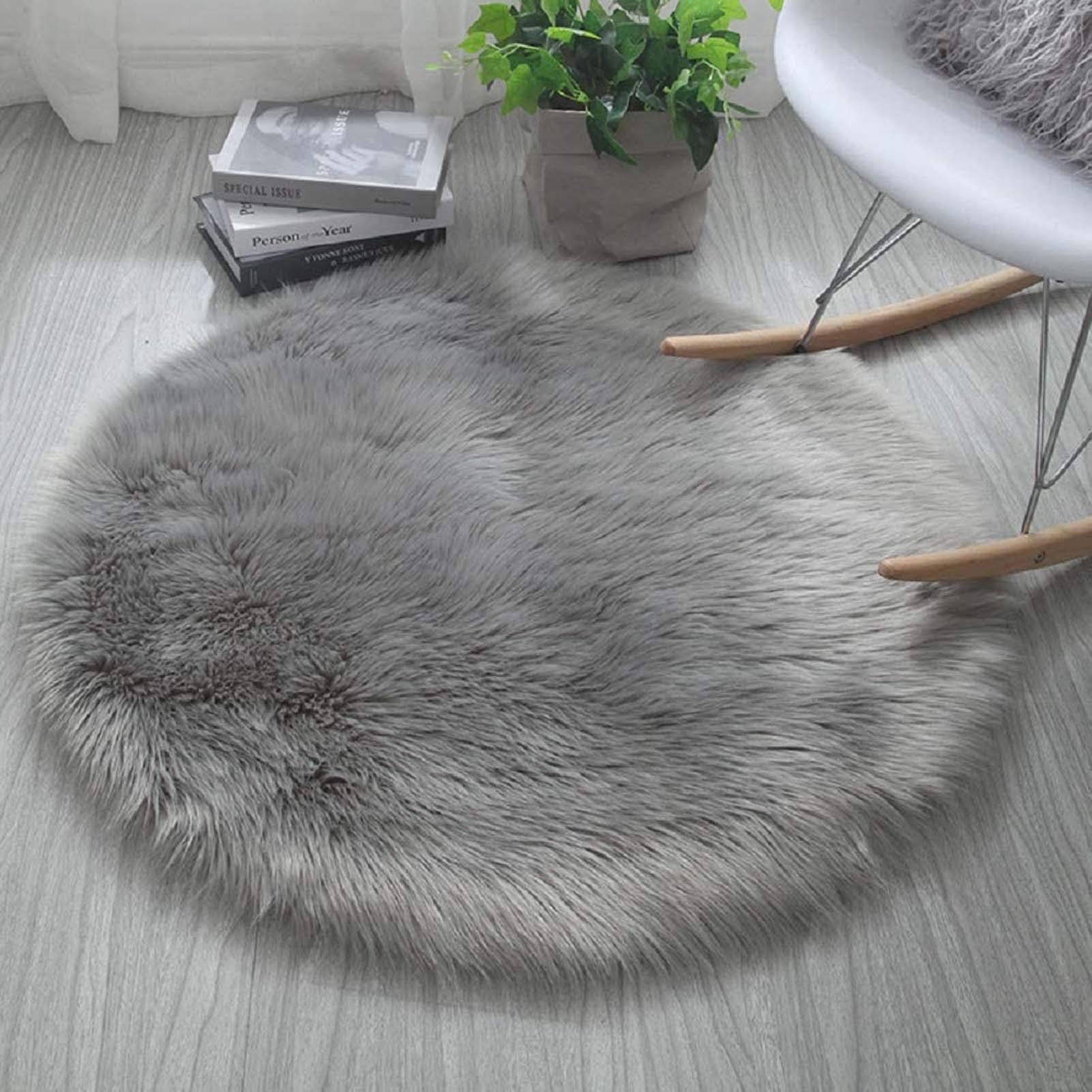 Dywaniki z owczej skóry 35x35 cali, supermiękkie, puszyste, do salonu, pokoju w akademiku, dekoracja domu, dywan antypoślizgowy, futrzany pokrowiec na krzesło przy łóżku