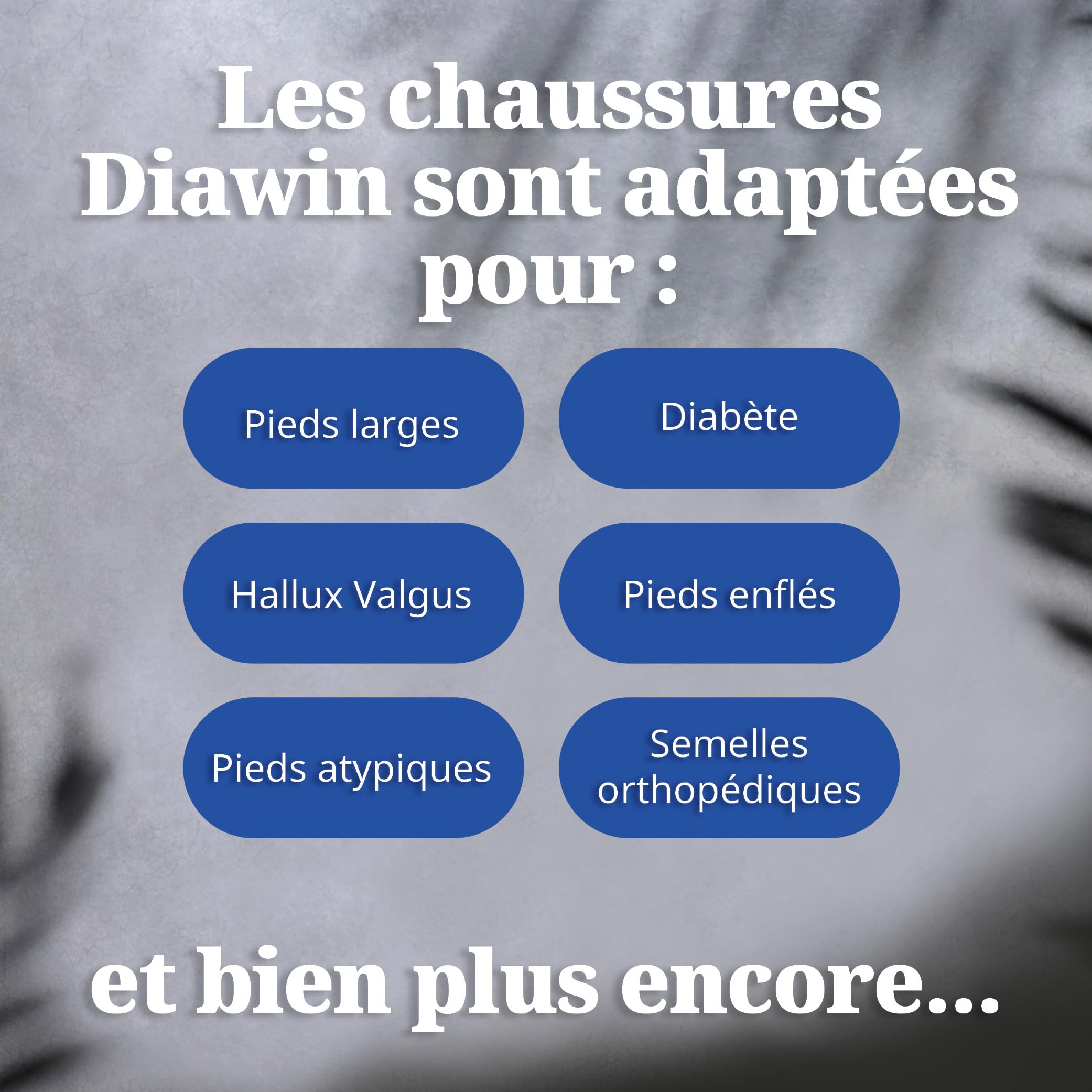 diawin Chaussures en Cuir Véritable Larges pour Hommes et Femmes – Avant-Pied Large, Profondeur Supplémentaire, Confort Pieds Gonflés, Idéal pour Diabétiques
