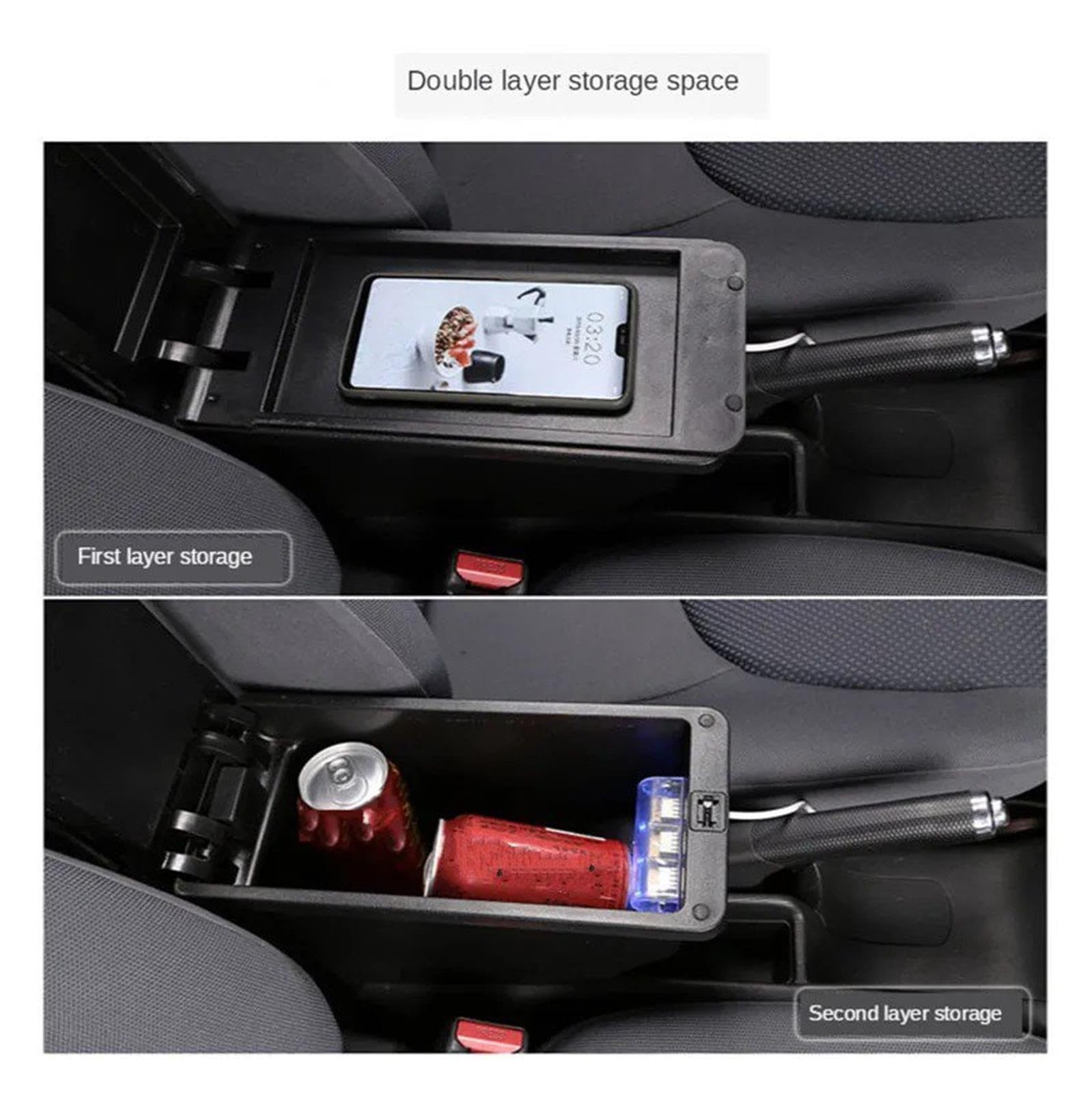 Para Terrano 3 Caja Reposabrazos Coche Accesorios Superficie Curva
