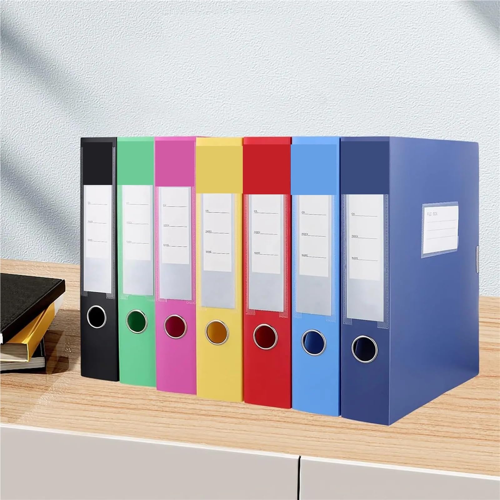 Carpeta de archivos con arco palanca A4 Multicolor, carpeta anillas grande, organizador documentos, suministros almacenamiento oficina, 2 uds Para Oficina