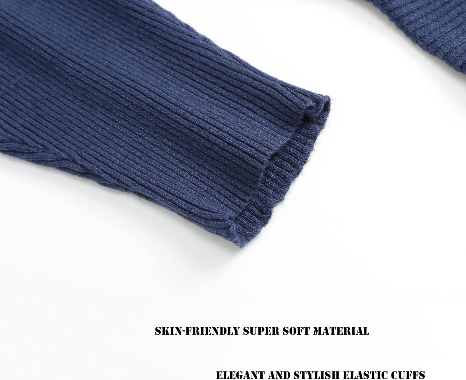 Blostirno Women's Boat Neck Batwing Sleeves Dolman Ribbed Knitted Sweaters Pullovers Tops - Image 3