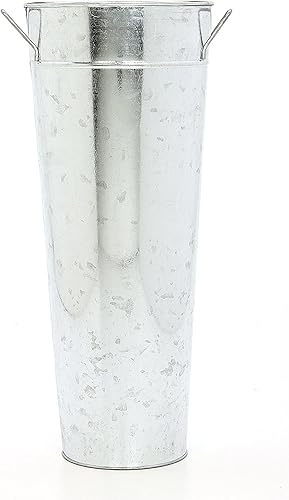 Miniatura 5 de Florero galvanizado de 15 pulgadas de altura Hosleys Ideal para arreglos de flores secas decorativas en el hogar como regalo de bodas salones de Spa