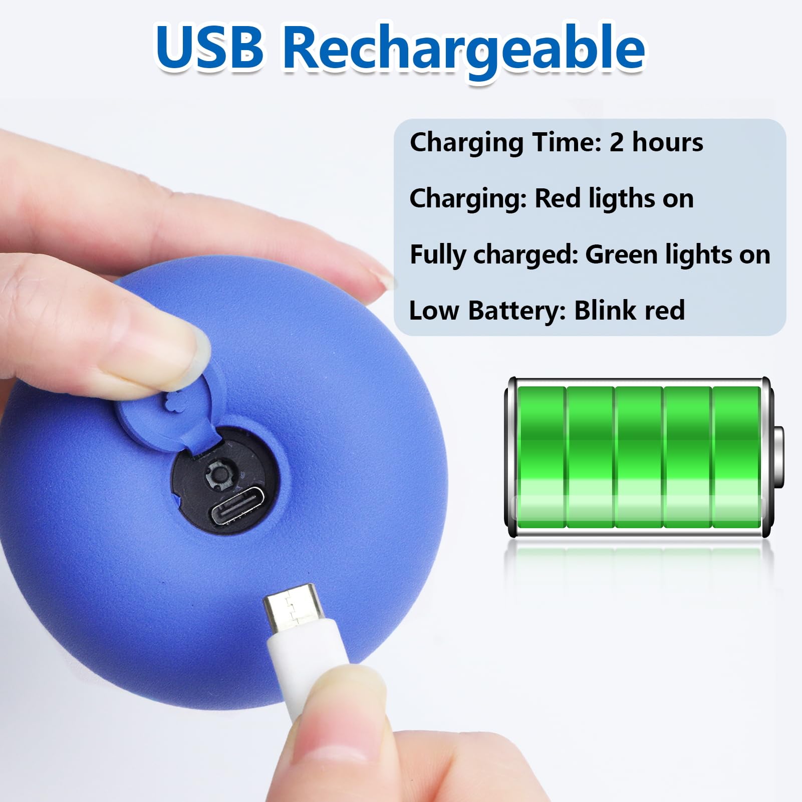 Saolife Juguetes interactivos para perros con activación por movimiento, juguete chirriante para perros, bola rodante activa para cachorros y perros medianos, recargable por USB, bola malvada