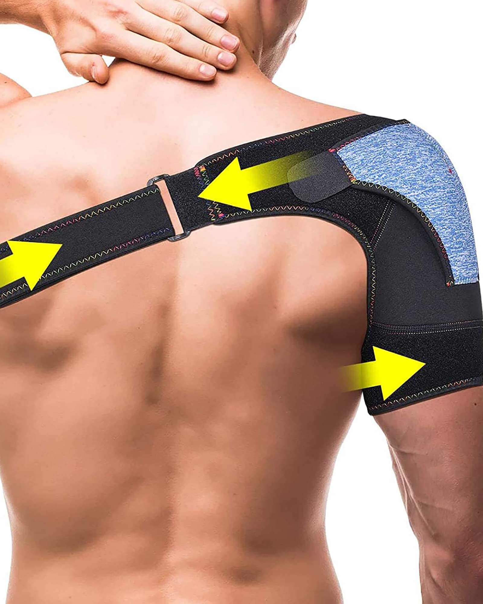 Neoprenowy stabilizator barku wielokrotnego użytku Zapobieganie kontuzjom Stabilizator Opaska na ramię Uniwersalny stabilizator barku Orteza barkowa Pasek dla mężczyzn i kobiet