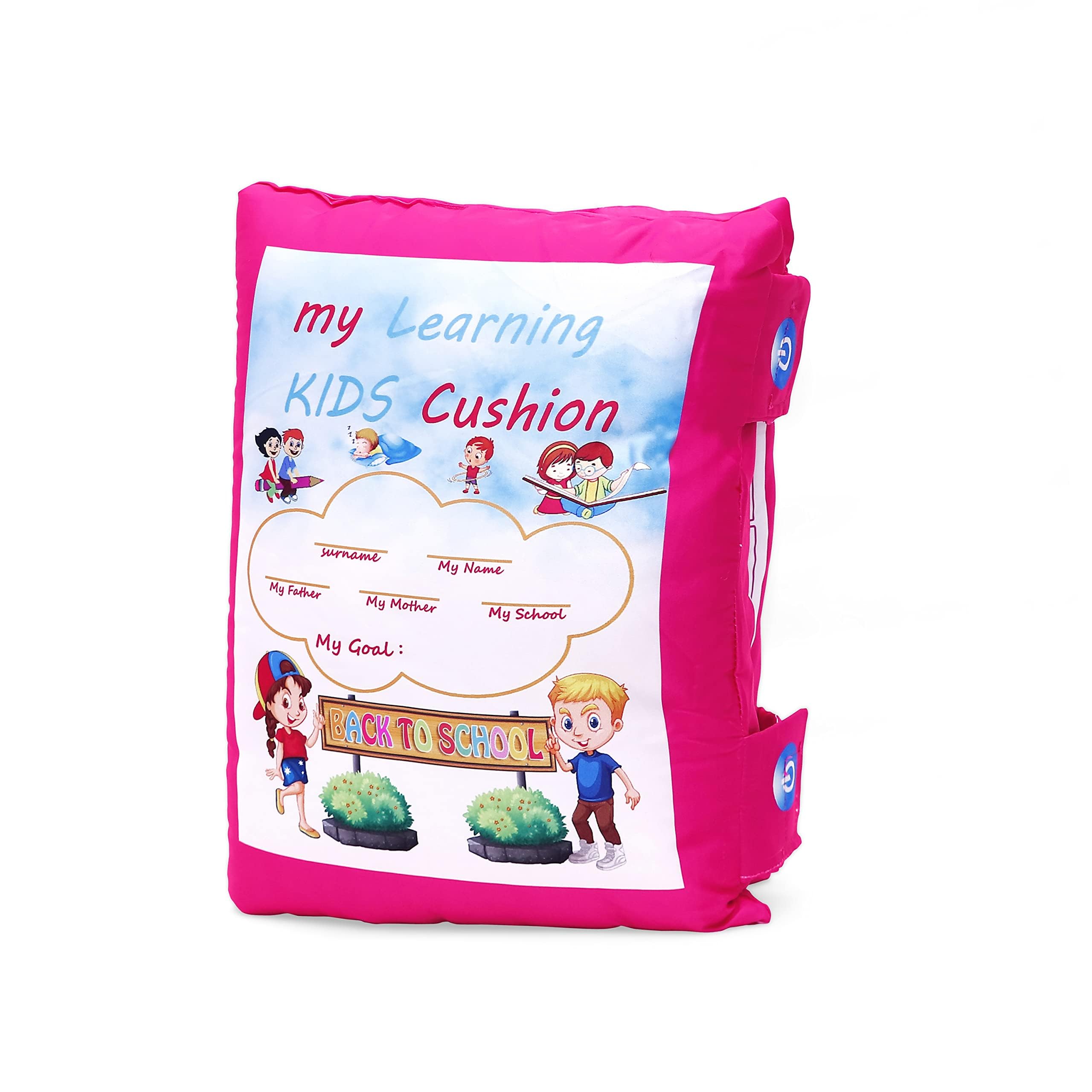 BOOKETANO 14 Side Learning Pillow Book for Kids, Sitting Washable Kids Sleeping Foam Pillow for Education with Fun Purpose_Pink (B0CB19TT38) Amazon Price History, Amazon Price Tracker