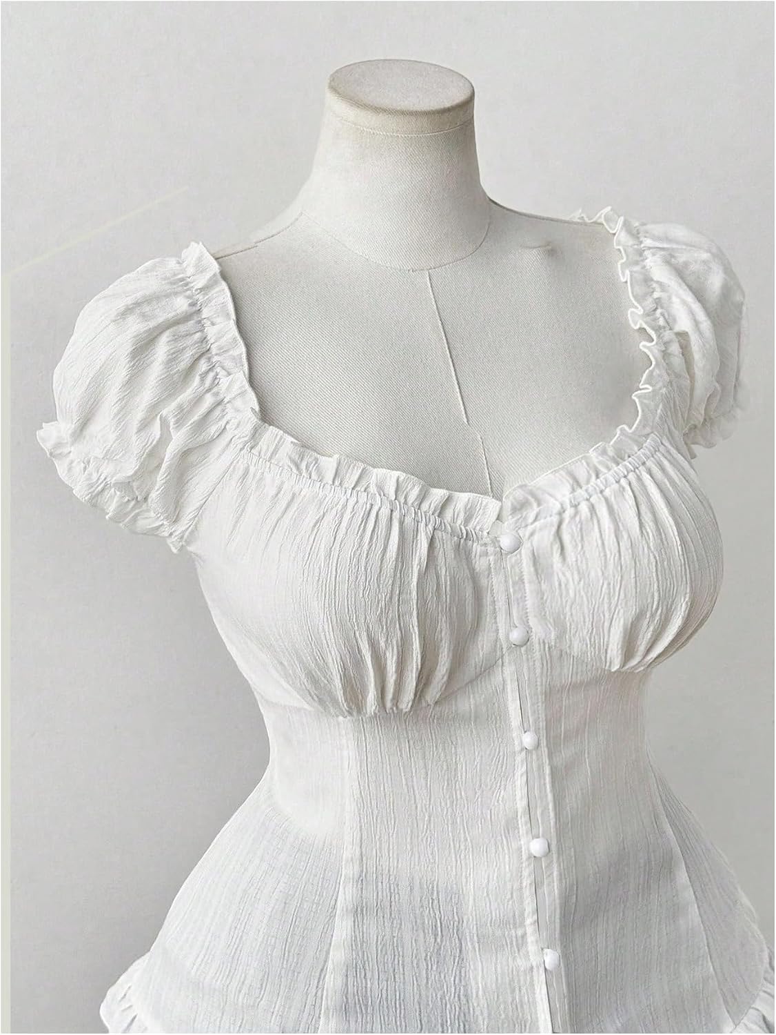 SOLY HUX Women's Plus Size Short Sleeve Blouse Y2k Slim Fitted Coquette Top Aesthetic Shirt