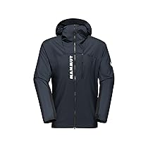 Mammut Aenergy WB Hooded Jacket Men | Giacca Antivento Ripiegabile da Uomo con Cappuccio | Nero, XL