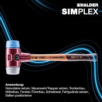 Halder 3013060 Simplex Face Mid/TPE-Soft Mallet Multi-Colour 60 mm