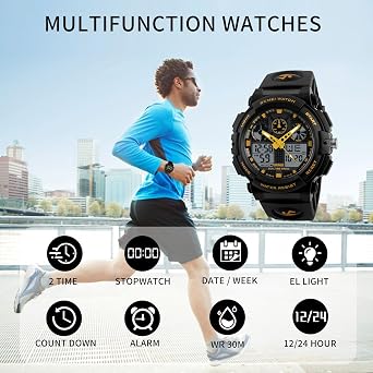 Military Watch for Men Watches for Men Sports Multifunction LED Waterproof