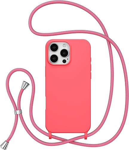 Miniatura 187 de ZTOFERA Funda para iPhone 13 Pro con correa, funda cruzada para teléfono con cordón ajustable para el cuello para el hombro, silicona suave a prueba