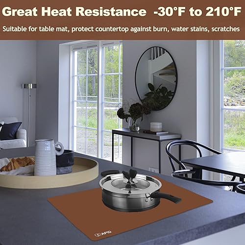 Vista 25 de Sapid Hoja de silicona extra grande para manualidades, alfombrillas de silicona gruesa para joyería, alfombrilla de silicona antideslizante para Azul