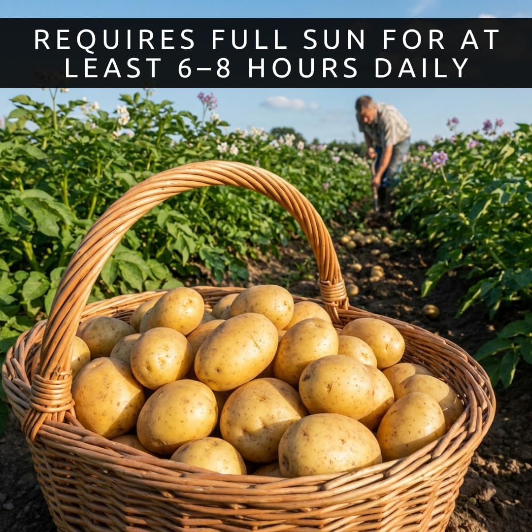 Yukon Gold Seed Potatoes for Planting – 2 lb Pack of Easy-to-Grow, High-Yield, Disease-Resistant Garden Potatoes – Perfect for Baking, Roasting, Mashing & Home Gardening