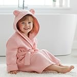 Boys Girls Terry Bathrobe, Kids Robe100% Cotton Towel Housecoat,Hooded Toddler Soft Fuzzy Robe 2-12 Years