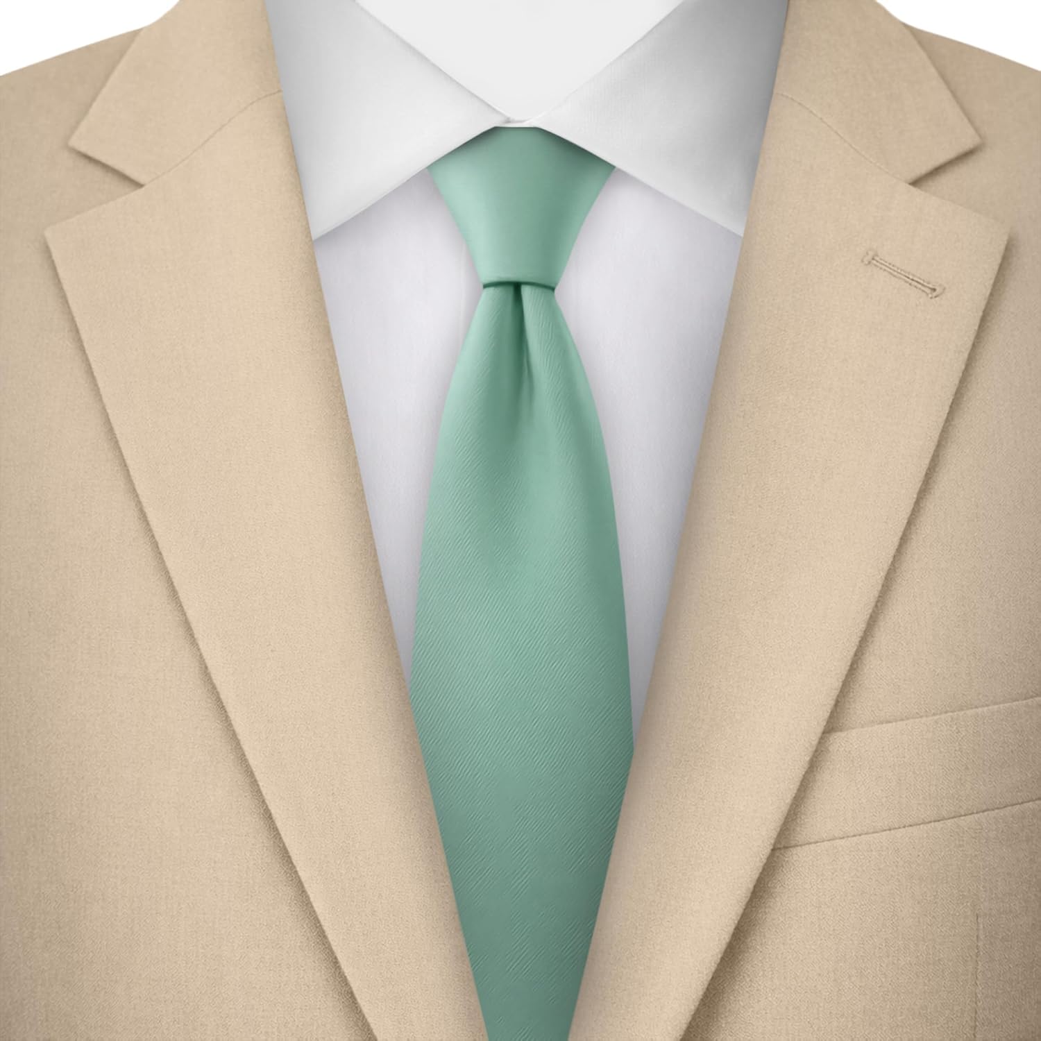 Jacob Alexander Men's Slim Width 2.75" Solid Color Tie - Image 2