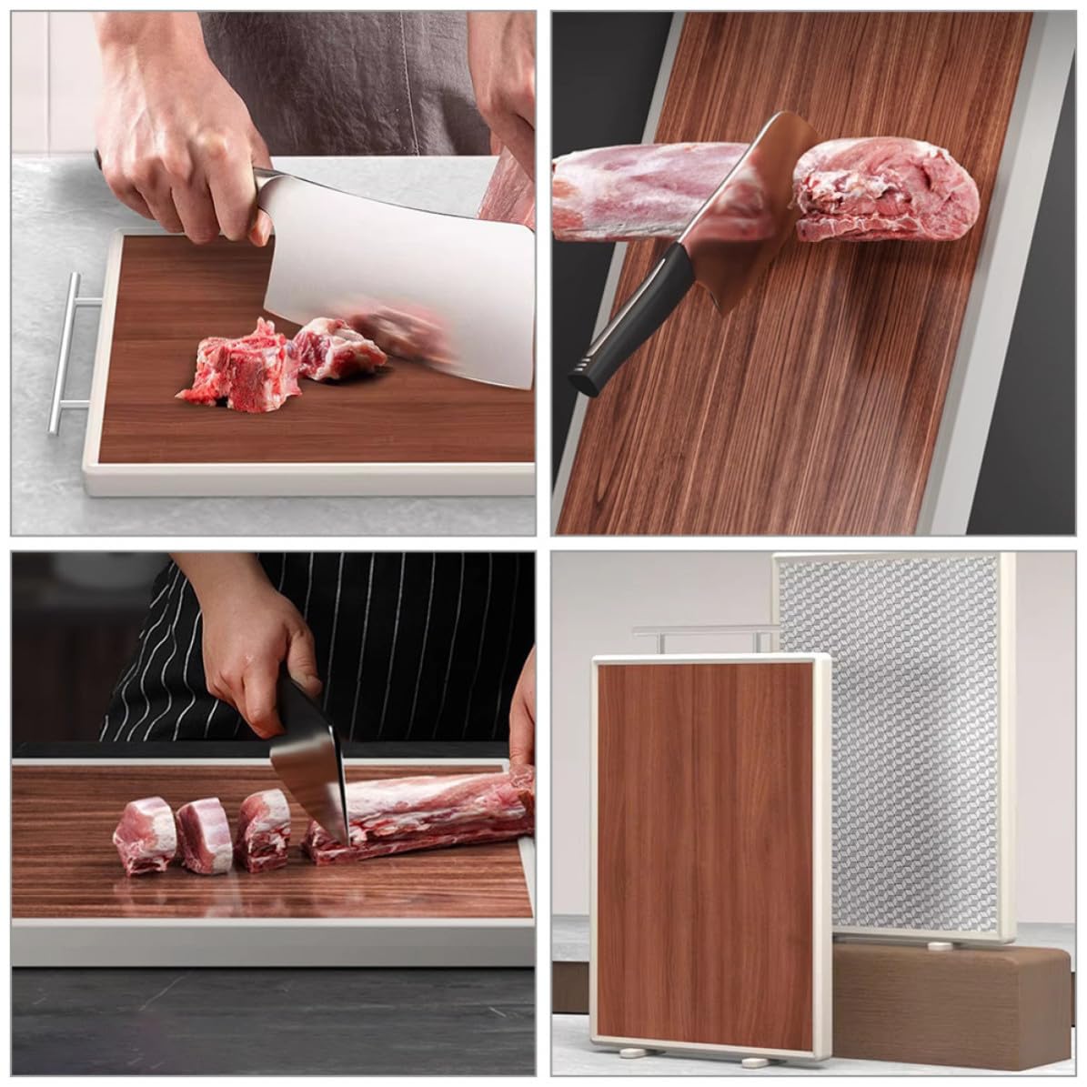 Tabla de Cortar de Madera Portátil Pequeña Rectangular