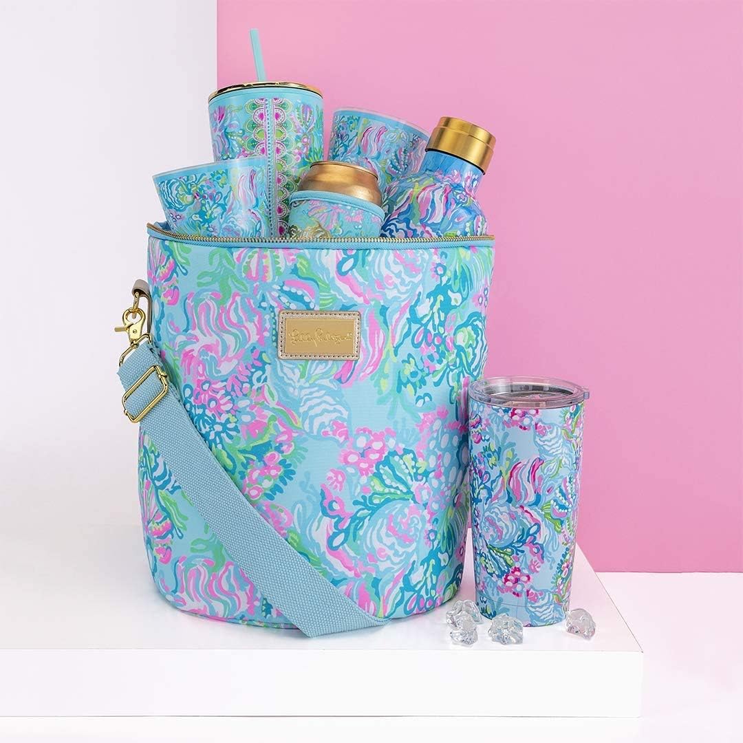 Lilly Pulitzer Insulated Soft Beach Cooler with Adjustable/Removable Strap and Double Zipper Close - Image 4