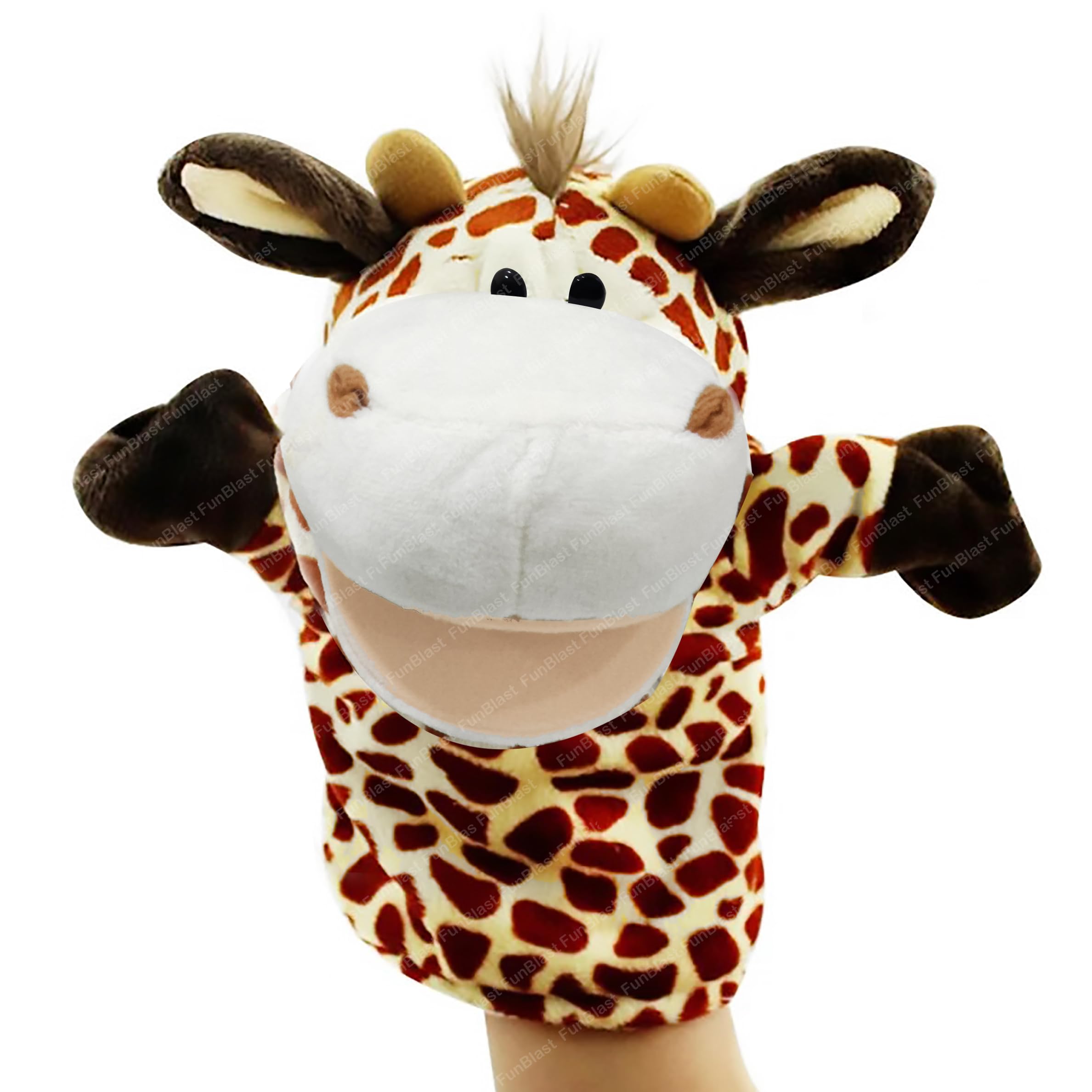 FunBlast Animals Hand Puppets for Kids β Plush Hand Puppet with Movable Open Mouth, Soft Hand Puppets for Kids, Story Telling Puppet for Kid, Fun Play Learning Toys (Giraffe)